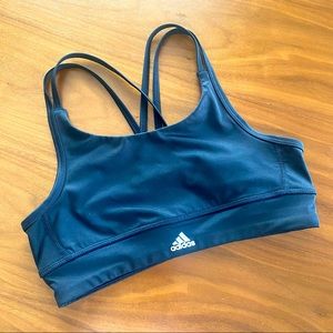 Adidas girls black sports bra